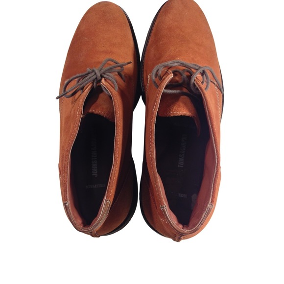 Johnston & Murphy Red Suede Chukka Boots Mens‎ Size 10 Mid Top